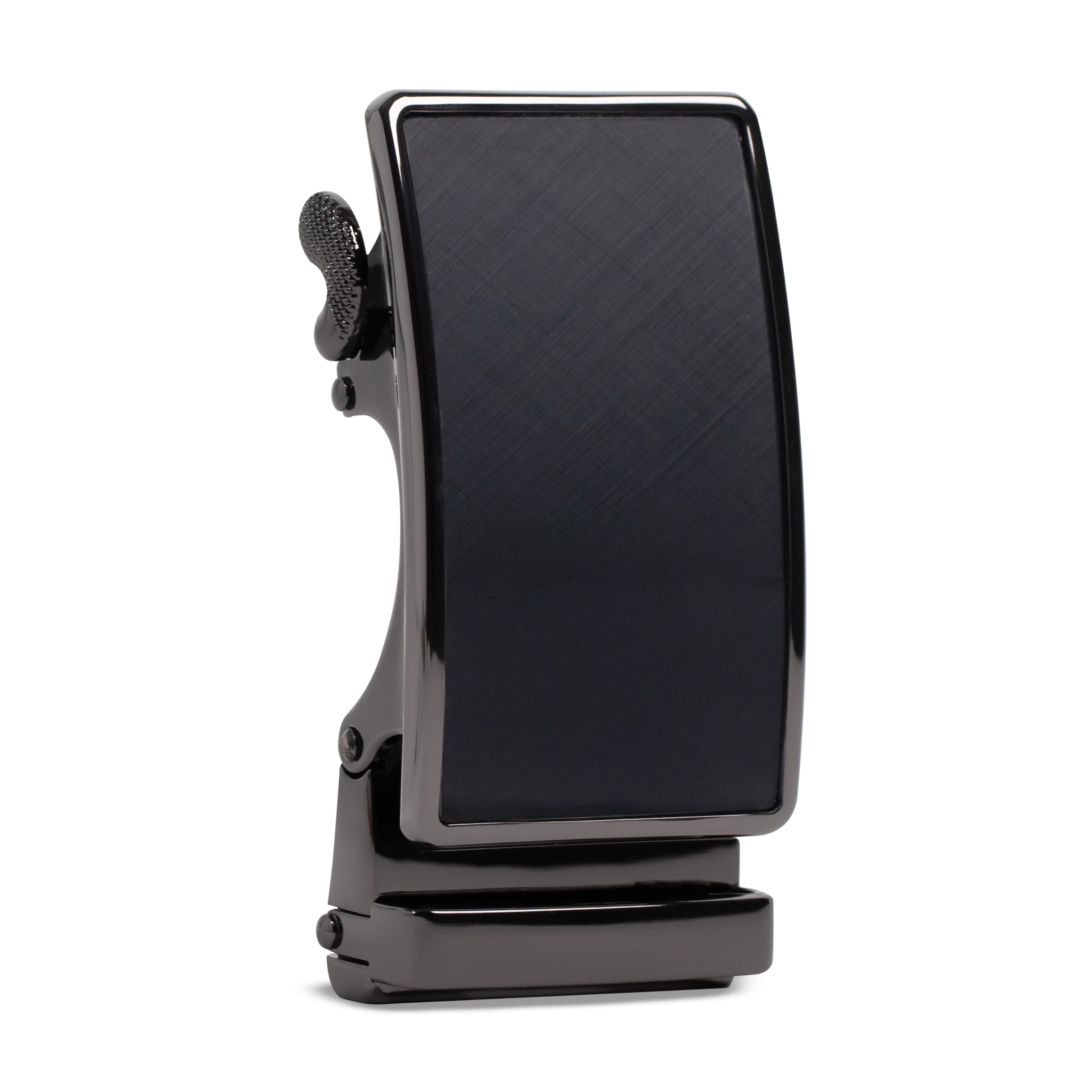 Classic black buckle, designed for no-hole belts